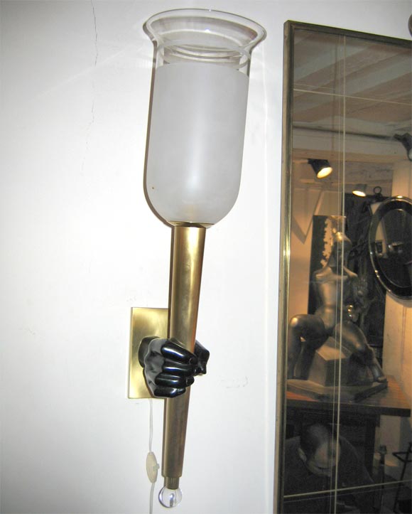 Two Torch-Like Sconces Attributed to Jansen