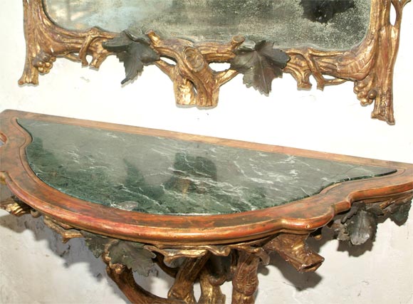  Console and Mirror Early 19th Century Italian 1