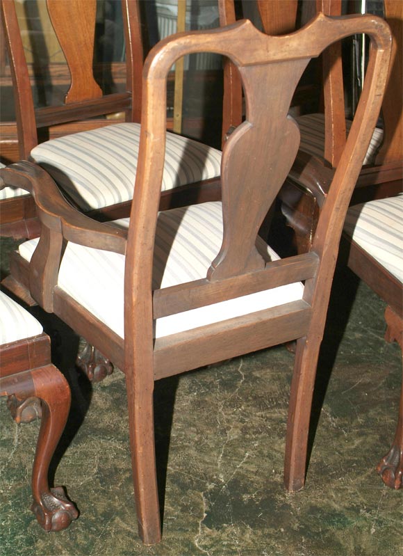 Centennial Walnut Dining Chairs in the Chippendale Manner Set Six In Excellent Condition In San Francisco, CA