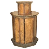 Painted free standing octagonal library cabinet