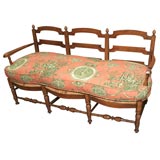 French Provincial Walnut Settee