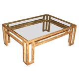 Faux-Bois Painted Fretwork Coffee Table