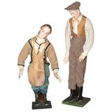 Two French Creche Figures of Tradesmen