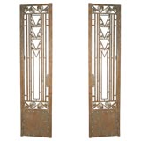 Vintage Pair of French Art Deco Iron Gates