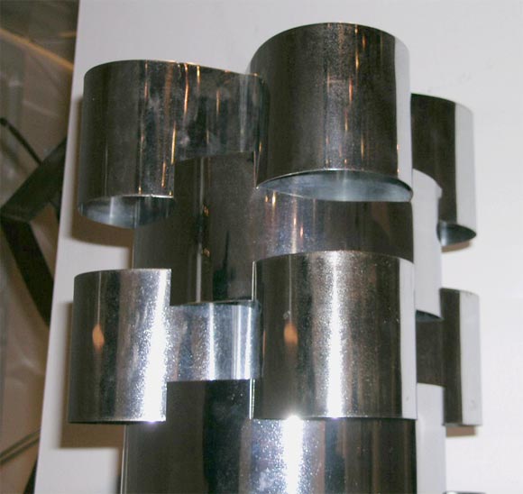 Late 20th Century C'Jere Cityscape Design chrome floor lamp