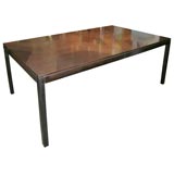 Dining Table with Parquetry Top by Milo Baughman
