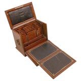 C. 1880 English Oak Travel Writing Desk