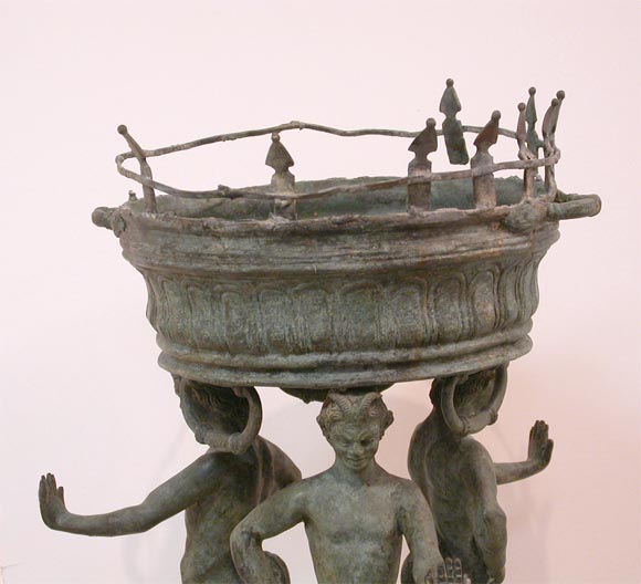 Old French Bronze Garden Statue/ Satryr