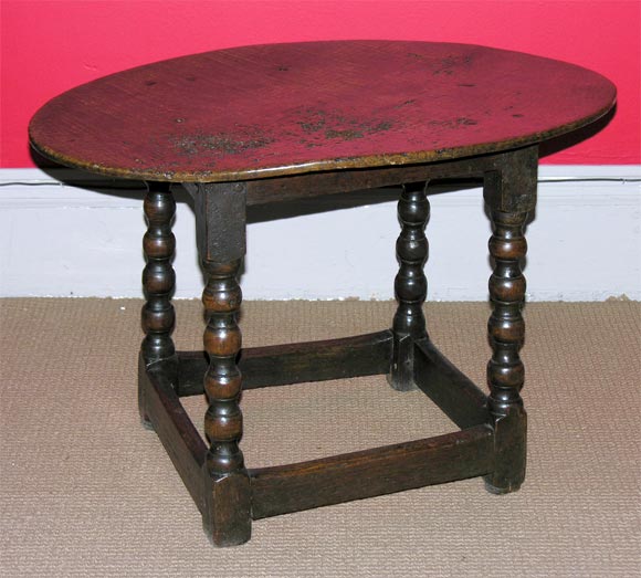 Rare 17th c. Oval Diminutive Table