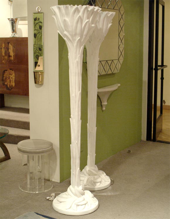 Pair of Fabulous Serge Roche Torcheres For Sale 1