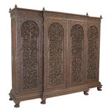 Antique Anglo Indian Hand Carved Rosewood Armoire