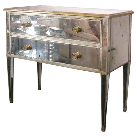 Antique-Mirror Chest on Legs