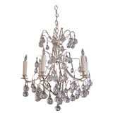 Silverplate and Crystal Chandelier