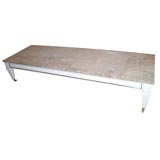 Regency-style cocktail table with marble top Regency-style cocktail table with marble top