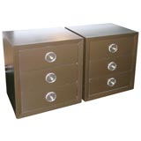 Painted brown bedside tables