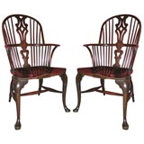 Antique Matched pair of Windsor chairs