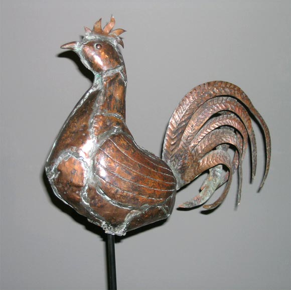 French 19th century rooster weathervane