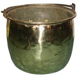 Antique Large French Brass Cooking Pot