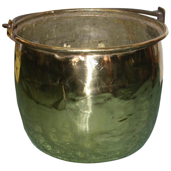 Large French Brass Cooking Pot