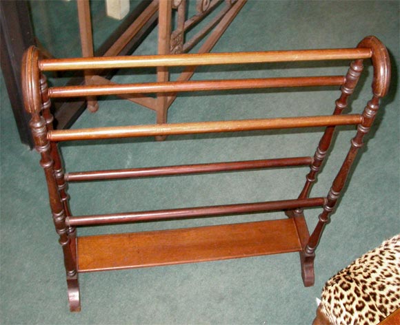 19th Century Mahogany Towel Rail