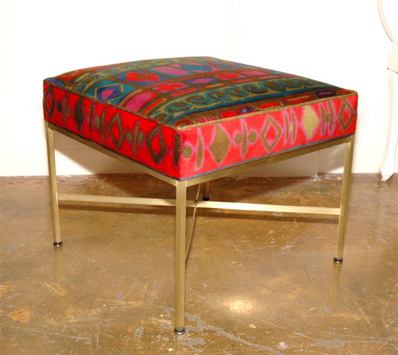 Pair of Paul McCobb Brass Ottomans