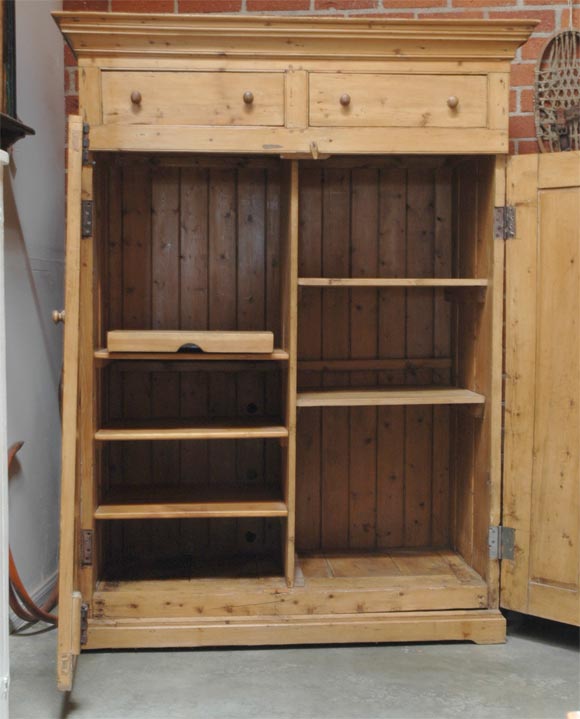 Country Two Door Pine Cabinet For Sale