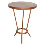Jacques Adnet Leather Side Table