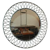 Sculptural Iron mirror in style of Salterini