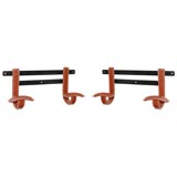 Pair of Jacques Adnet Leather Coat Hooks