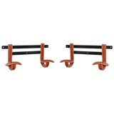 Pair of Jacques Adnet Leather Coat Hooks