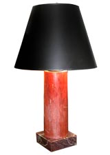 Red Marble Table Lamp