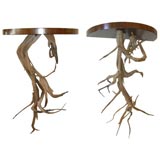Spectacular Pair of large Driftwood console Tables