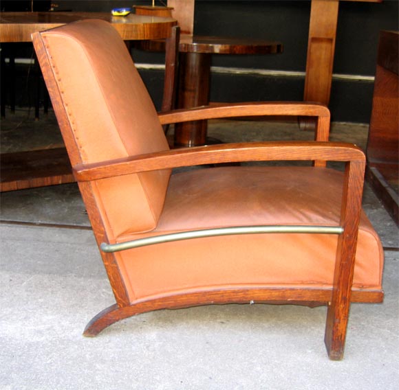 1930s Solid Oak Armchair In Good Condition For Sale In Saint Ouen, FR