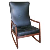 Solid Rosewood rocker by Ole Wanscher