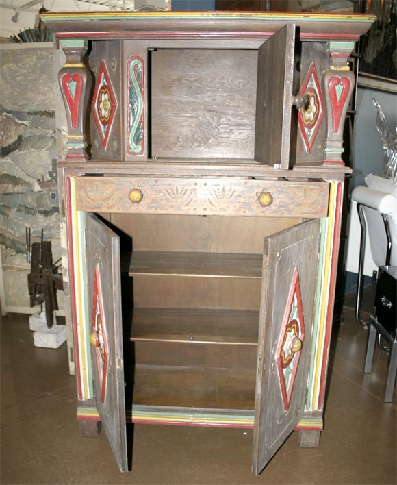 Unusual Painted Cabinet 1