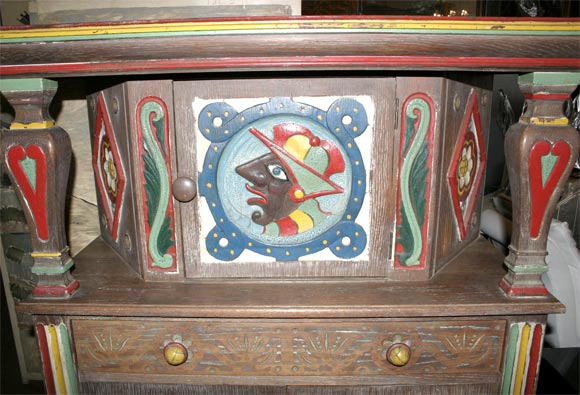 Unusual Painted Cabinet 3