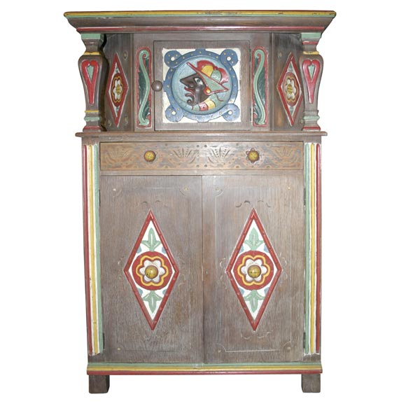Unusual Painted Cabinet
