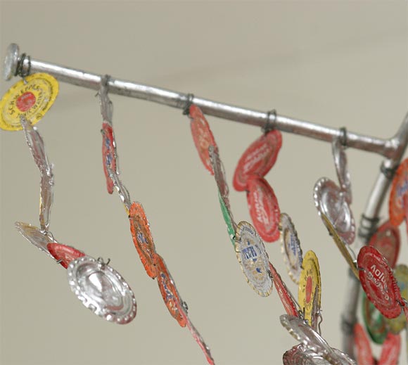 Bottle cap chandelier 5