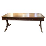 English Regency Pedestal Partners Desk