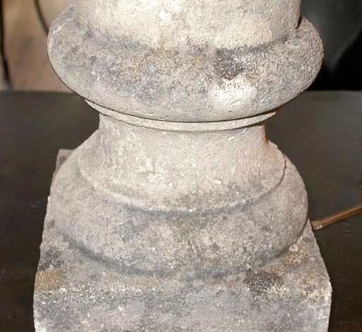 19th Century French stone baluster lamps
