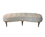 Curved Upholstered Louis XV Bench