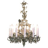 French Bronze Floral Style Chandelier