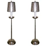 Vintage bronze candle lamps