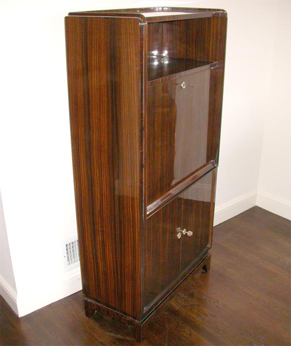 Mid-20th Century Jules Leleu Macassar Ebony Secretary