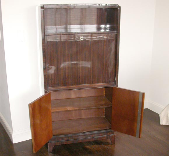 Wood Jules Leleu Macassar Ebony Secretary