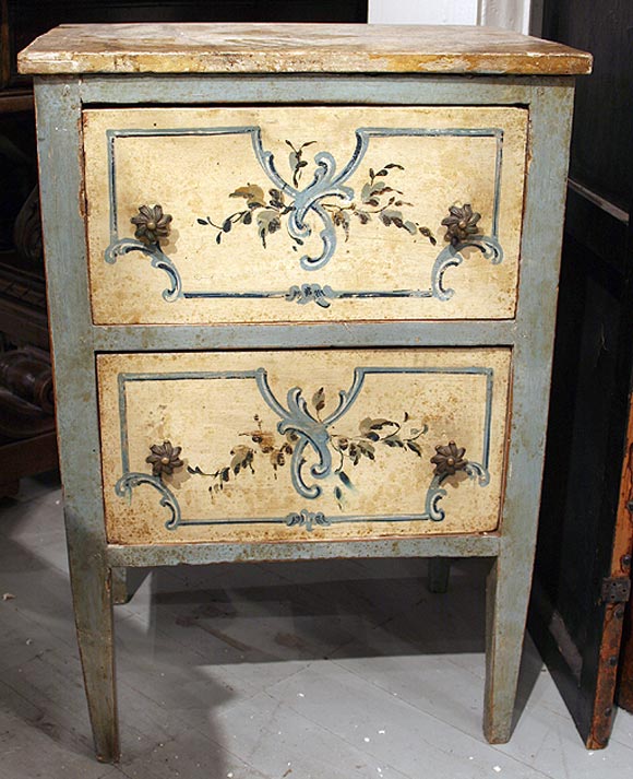 19th c. Painted Petit Commode