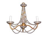 Murano Glass and Brass Chandelier  (two available)
