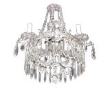 Silvered Bronze and Crystal Ring Chandelier