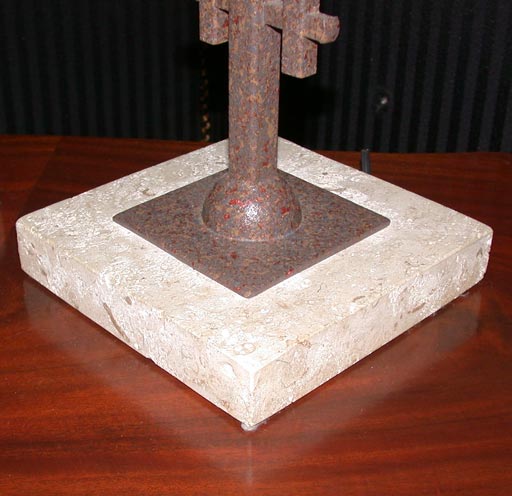 Pair sculptural lamps
