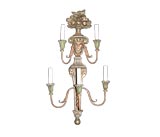 Circa 1940's Pair of Ornate  Double Level Sconces